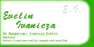 evelin ivanicza business card